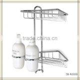 Twin Shower Corner with Dispensers shower caddy