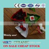 Foreign Trade Christmas Tree Small Ceramic Dish ,sauce Dish Creative Dish Snack Dish thumbnail-1
