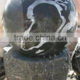 Natural Black Stone Water Ball Fountains thumbnail-1