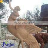 Large garden decor stone animal marble peacock statue NTMB-001A