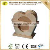 Custom Design Unfinished Wooden Coaster With Cork Inside thumbnail-1