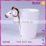 Animal Shape White Custom Ceramic Mug no Handle thumbnail-3