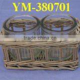 Cheap Woven Willow Candle Holder thumbnail-1