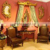 Medieval Reproduction Furniture Console Desk With Wall Mirror thumbnail-6