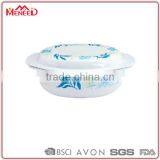 All Soup Tureen 24oz Ceramic-like Handle Plastic Round Indian Serving Bowl With Cover Lid thumbnail-1