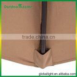 Outdoor 9FT Tan Steel Half Patio Umbrella With Crank thumbnail-4