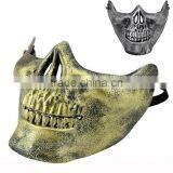 Plastic Cheap Horror Skull Half Face Mask thumbnail-1