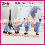 Mini CUTE Fashional Resin Decoration ,Zakka Furnishing Articles Creative Shaolin Kung fu Boy Creative Resin Gifts thumbnail-1
