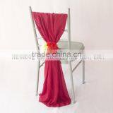 72*190cm Free Shipping Chiffon Chair Sashes Yellow/Wine/Blue/Purple/Pink Chair Sashes For Wedding Chiavari Chair Decoration thumbnail-4