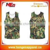 Hongen apparel Custom Print Wholesale polyester Custom Mens camo Tank Top