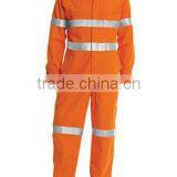 Custom Hi Vis Orange Durable Construction Worker Uniform Reflective Safety Coverall thumbnail-2
