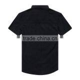 Wholesale Mens Black Short Sleeve Cotton New Model Shirt With Embroidery Logo thumbnail-2