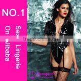 Gothic Sexy Women Vinyl Plus Size Lingerie, Sexy Vinyl Lingerie thumbnail-1