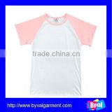 China Cotton Plain Kids T-shirts Super Quality Cheap Color Combination Tshirt for Children thumbnail-3