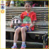 Summer Short Sleeve Red Cotton Girl T-shirt Suit thumbnail-3