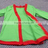 Knitting Cotton Green Color Girls Stylish Overall Fashion Smock-Frock Children Outer Garment thumbnail-2