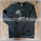 Women's Black Hoodies & Sweatshirts, Fashion Pull Over Sweatshirt, Women Hoodies Without Hood thumbnail-3