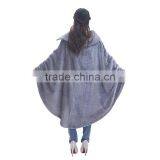 Women Oversize Falnnel Ponchpo ,luxury Pajamas thumbnail-3