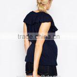 Regular Fit Lightweight Fabric Self-tie Belt Maternity Tee Wholesale Maternity Clothes thumbnail-3