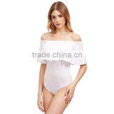 Flounce off Shoulder Stretch Bodysuit Hot Design Lady Clothing thumbnail-6
