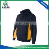 High Quality Black With Yellow Polyester Micro Polar Fleece Man Hoody With Your Logo