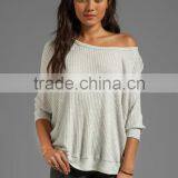 Thermal Knit Over Sized Long Sleeve Tops thumbnail-1