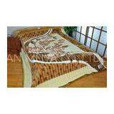 Novelty Knitting 100% Polyester Mink Blanket Breathable For Hospital / Hotel