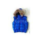 Blue Duck Feather Down Jackets Kids Down Jacket Vest With Rabbit Fur thumbnail-1