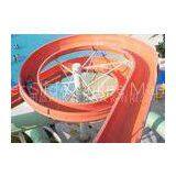 Open Fiberglass Spiral Orange Water Slide , Classical Water Park Rides thumbnail-1