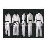 Martial Arts Wears White Judo Uniform With Flat Drawing String
