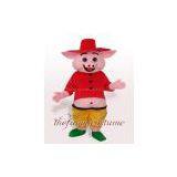 Fur Pink Pig Mascot Costume Christmas Party Dress