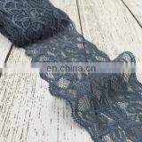 Nylon Spendex Elastic Lace By Yard For Headbands Headwrap 3" Stretchy Floral Lace Trim thumbnail-3