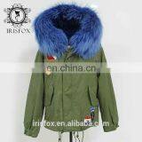 Irisfox 2016 Winter Warm Raccoon Fur Hooded Coat thumbnail-2