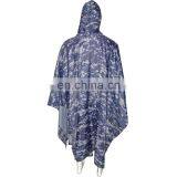 Heavy Duty Long Square Military Hunting Navy Camouflage Rain Poncho Cheap thumbnail-2
