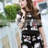 2015 Summer Full Print Women t Shirt and Short Pants Set Hot Sale Wholesale thumbnail-2