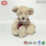 Beige Plush Fluffy Soft Sitting Animal Teddy Bear Toy thumbnail-1