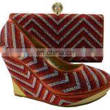 Ladies Italian Shoe and Bag/ Wedding Wedge Shoe Bags thumbnail-2
