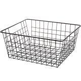 High-capacity Black Wire Mesh Metal Storage Basket Household Use thumbnail-2