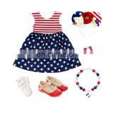 Girl Stripe And Star Backless Kids Twirl Dress 4th Of July Dress thumbnail-1