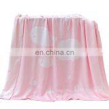 2020 Summer Trending Baby Bed Linen 2 Layers Bamboo Fiber Jacquard Reactive Printing Soft Breathable Baby Summer Swaddle Blanket thumbnail-7