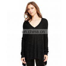 V Neck Popular Pure Cashmere Nice Sweaters for Woman thumbnail-1