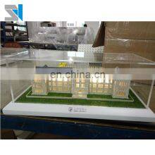 Handmade miniature school building model , led light handicraft