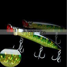 5 Colors 11cm, 13g 3D Laser Luminous Painting Fishing Bait Popper Lure Saltwater Topwater Hot Selling Lure thumbnail-3
