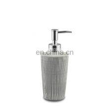Vertical Stripes Relief Design 4-piece Ceramic Bath Accessory Hardware Designer Bathroom Set thumbnail-4