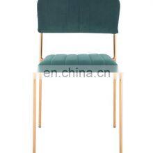 Hot Sell Velvet Dining Chair With Gold Frame thumbnail-4