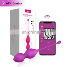 USB Rechargeable Vagina Vibrating Vibrator Shemale Sex Toy APP Remote Controlled Kegel Ball sex toy for woman