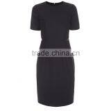 Women's Black Wool-Blend Tailored Dress thumbnail-1