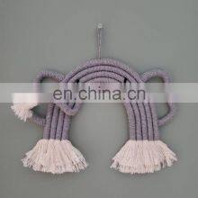Hot Sale Elephant Macrame Rainbow Nursery Wall Hanging, Boho Safari Nursery Decor, Baby Room Decor thumbnail-5