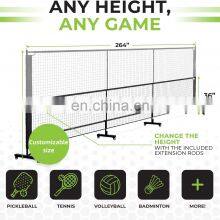 Outdoor Retractable Portable Pickleball Net With 22FT Wide 36 Inch Height at Side Lines Pickleball Net With Wheels thumbnail-3