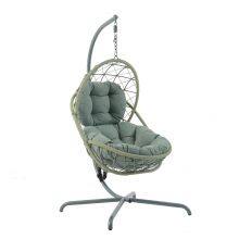Factory Price Outdoor Durable PE Rattan Knock Down Swing Egg Chair thumbnail-2